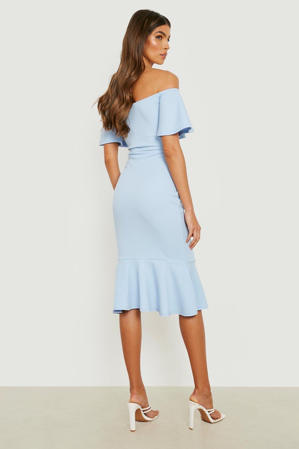 Midi 2025 bardot dress